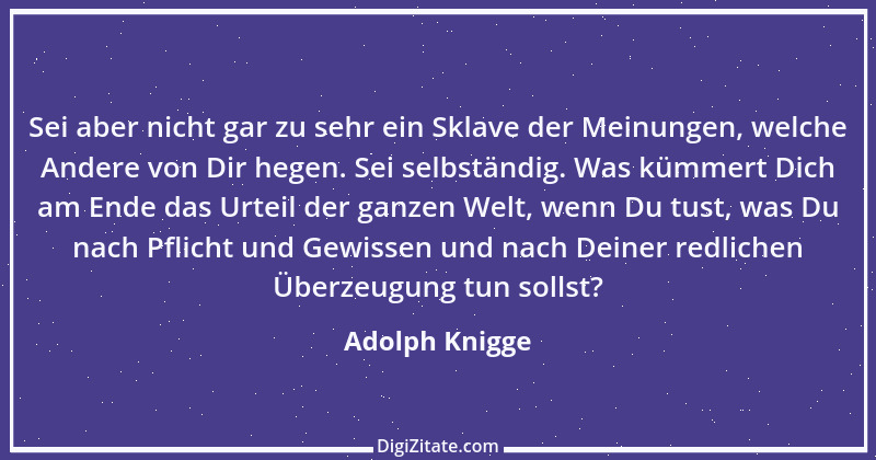 Zitat von Adolph Knigge 115