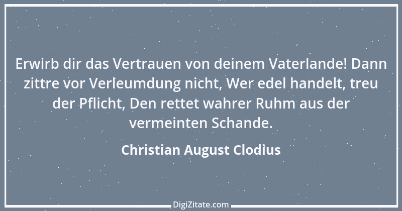 Zitat von Christian August Clodius 1