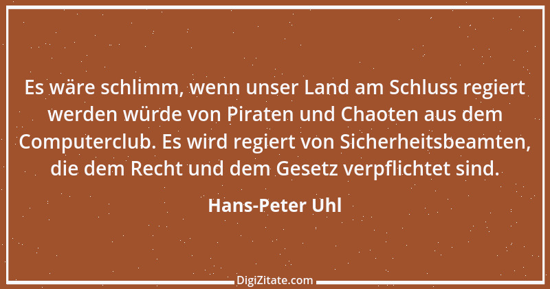 Zitat von Hans-Peter Uhl 1