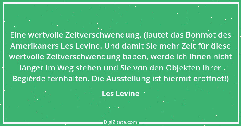 Zitat von Les Levine 1