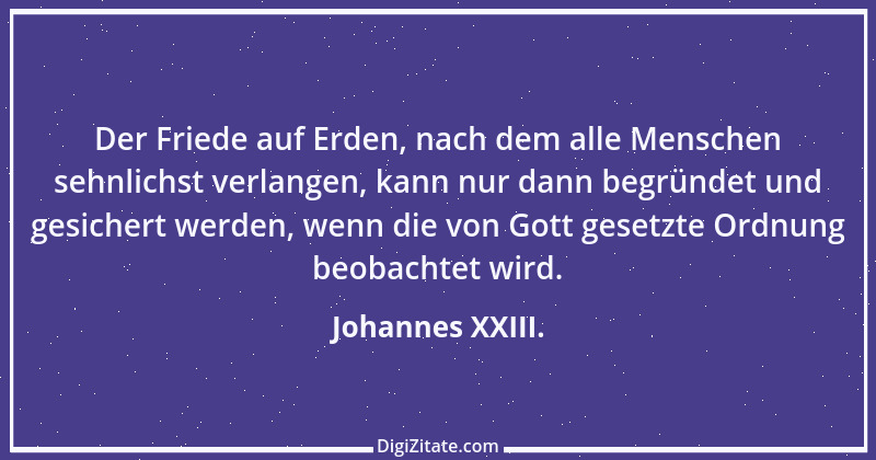 Zitat von Johannes XXIII. 42