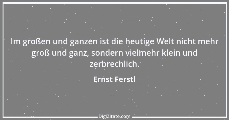 Zitat von Ernst Ferstl 507