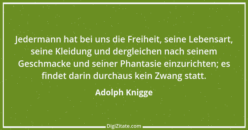 Zitat von Adolph Knigge 124