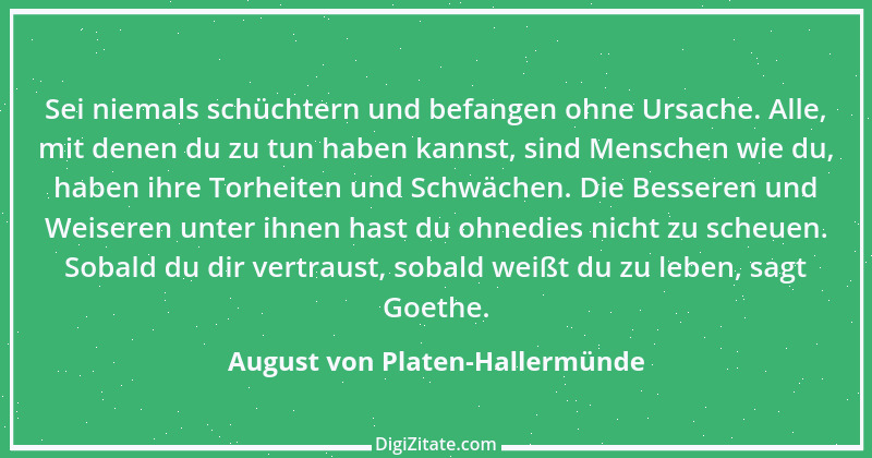 Zitat von August von Platen-Hallermünde 16