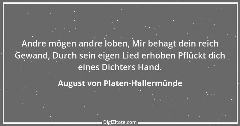 Zitat von August von Platen-Hallermünde 18