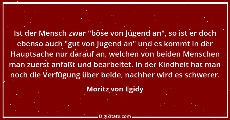 Zitat von Moritz von Egidy 4