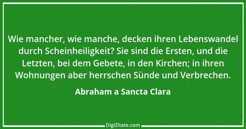 Zitat von Abraham a Sancta Clara 26