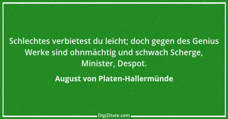 Zitat von August von Platen-Hallermünde 24