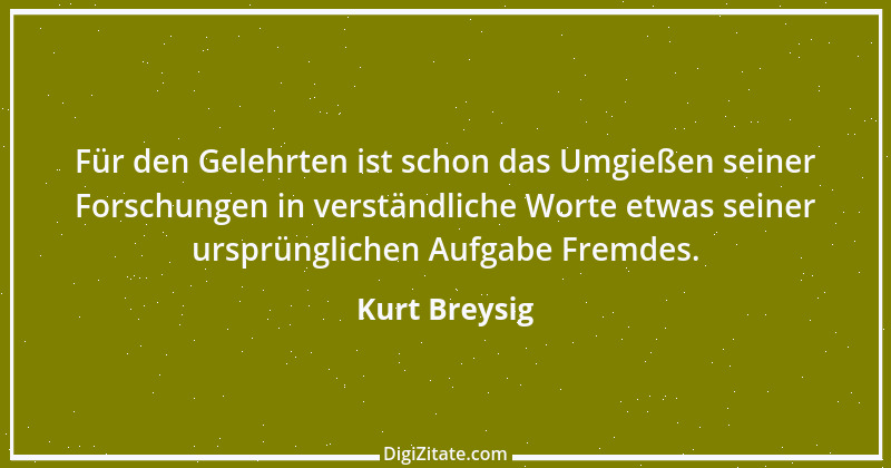 Zitat von Kurt Breysig 1