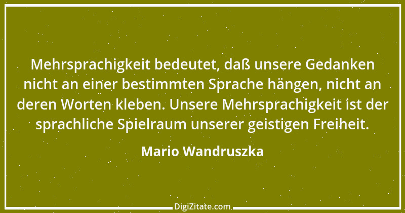 Zitat von Mario Wandruszka 1