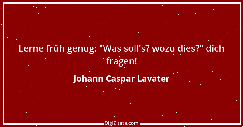 Zitat von Johann Caspar Lavater 48