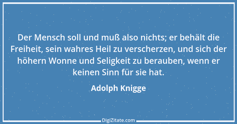 Zitat von Adolph Knigge 136