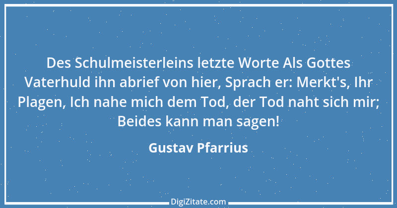 Zitat von Gustav Pfarrius 1