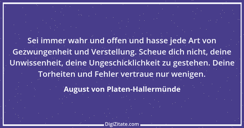 Zitat von August von Platen-Hallermünde 29