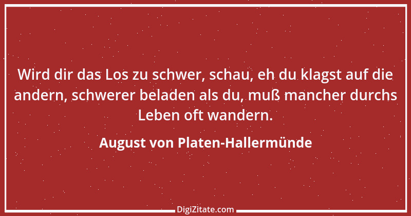 Zitat von August von Platen-Hallermünde 33