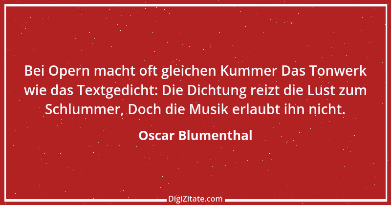 Zitat von Oscar Blumenthal 50