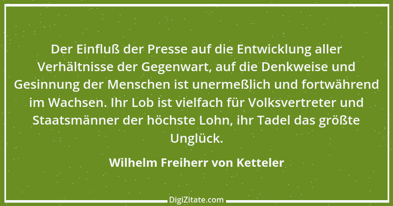 Zitat von Wilhelm Freiherr von Ketteler 22