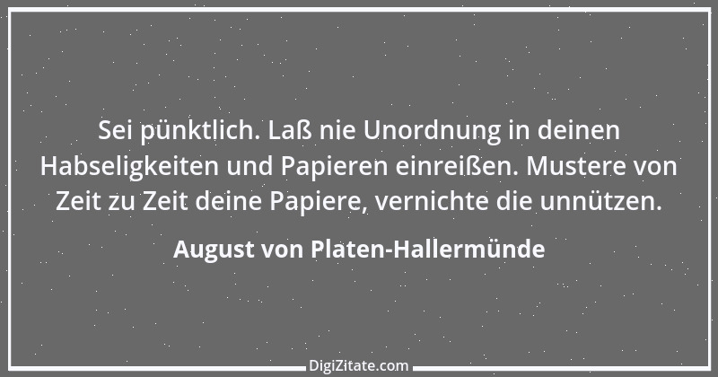 Zitat von August von Platen-Hallermünde 40