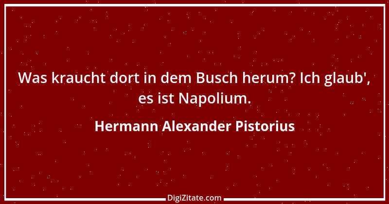 Zitat von Hermann Alexander Pistorius 1