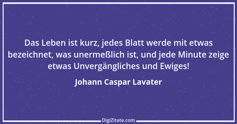 Zitat von Johann Caspar Lavater 67