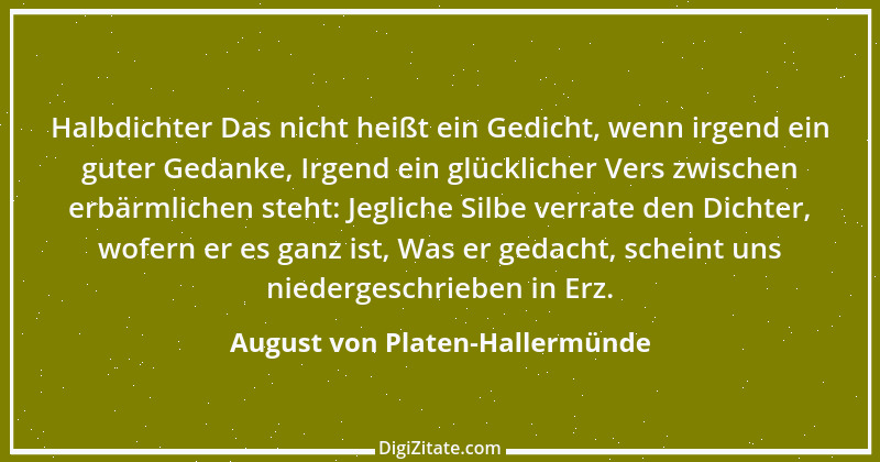 Zitat von August von Platen-Hallermünde 48