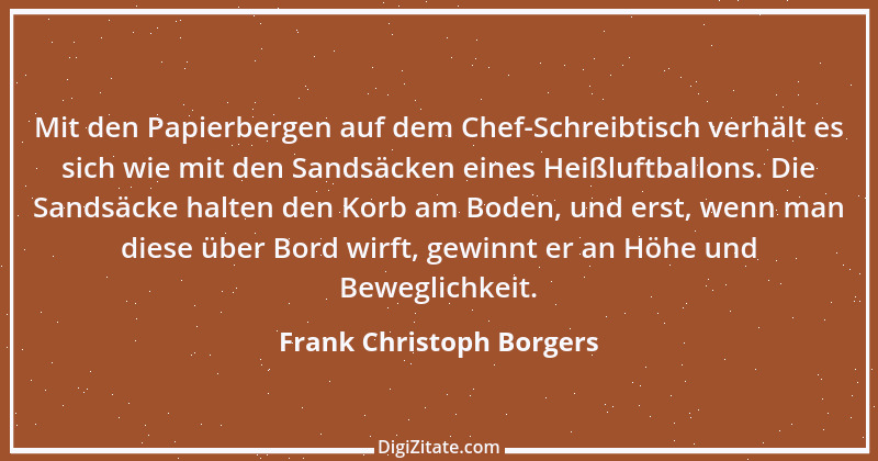 Zitat von Frank Christoph Borgers 1