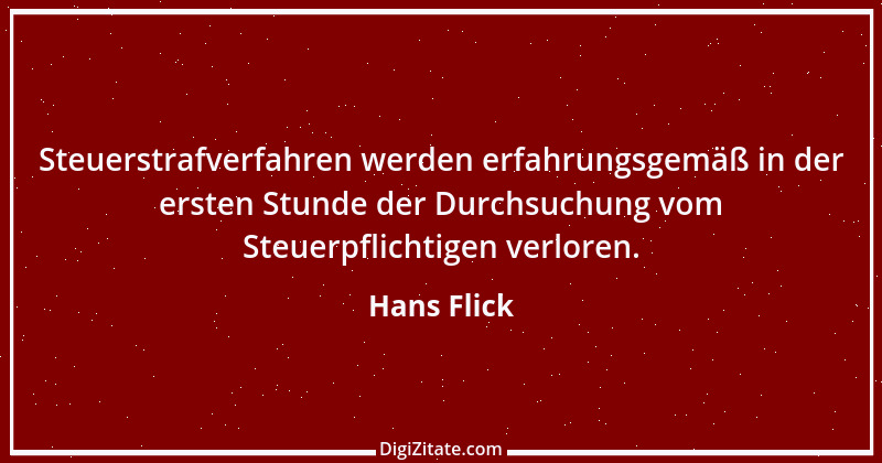 Zitat von Hans Flick 1