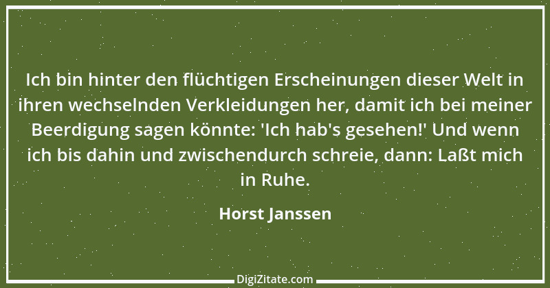 Zitat von Horst Janssen 2