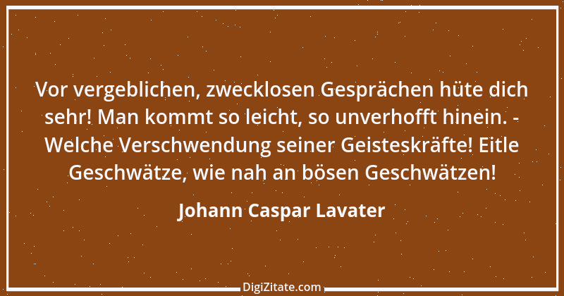 Zitat von Johann Caspar Lavater 74