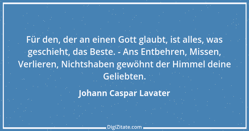 Zitat von Johann Caspar Lavater 75