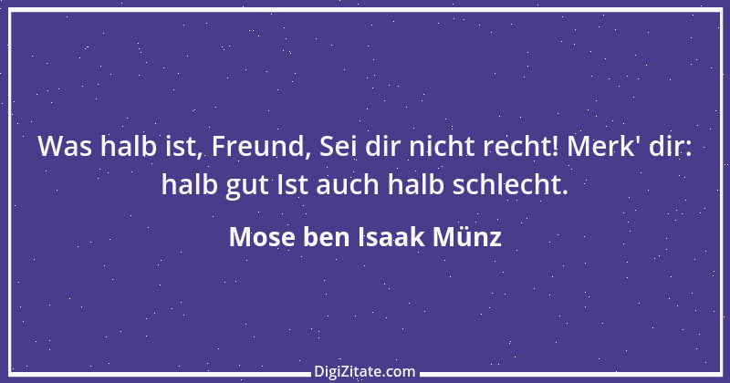 Zitat von Mose ben Isaak Münz 1