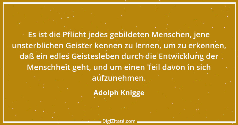 Zitat von Adolph Knigge 164