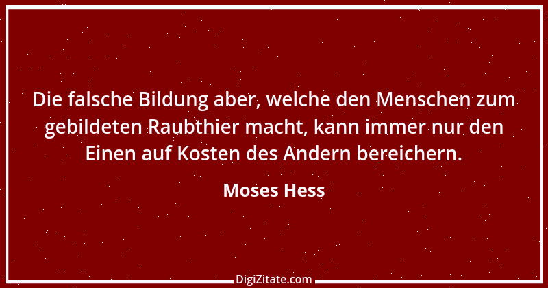 Zitat von Moses Hess 4