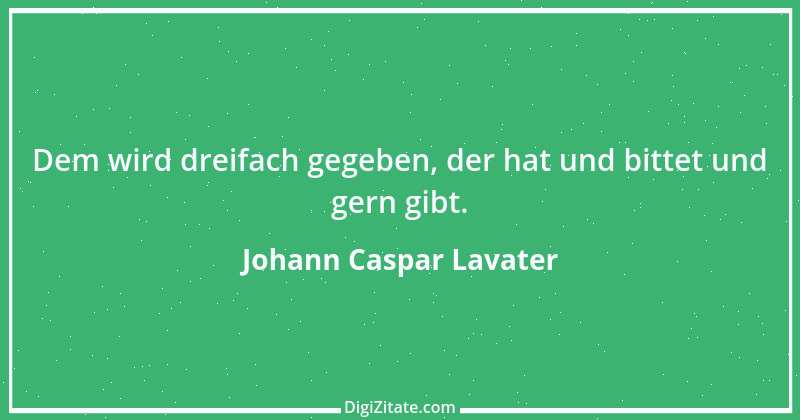 Zitat von Johann Caspar Lavater 92