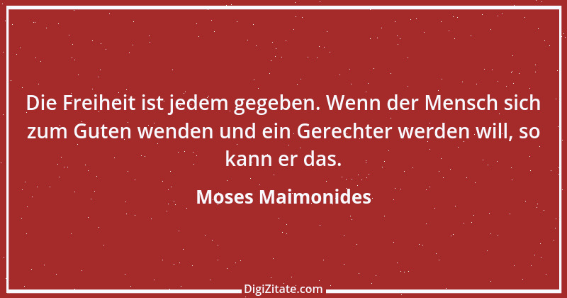 Zitat von Moses Maimonides 6