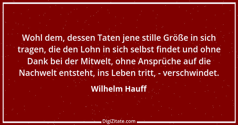 Zitat von Wilhelm Hauff 11