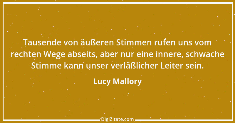 Zitat von Lucy Mallory 12