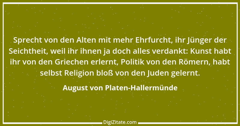 Zitat von August von Platen-Hallermünde 77