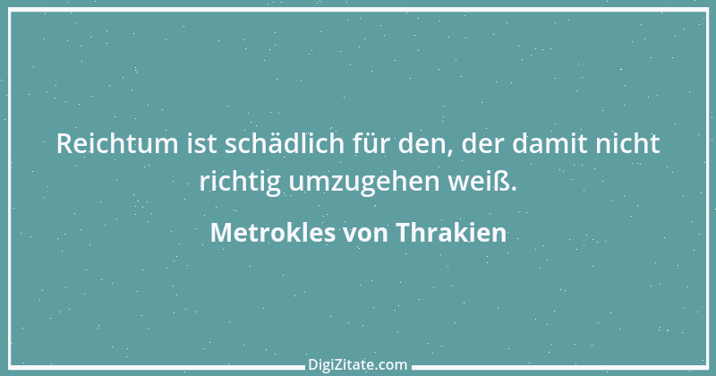 Zitat von Metrokles von Thrakien 1