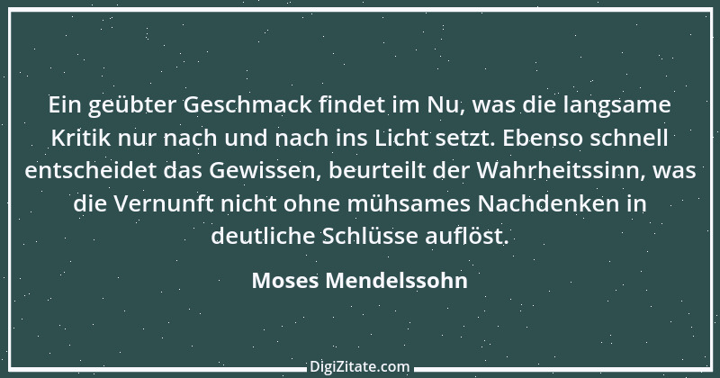 Zitat von Moses Mendelssohn 1