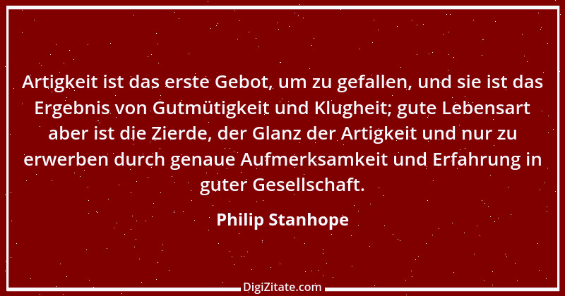 Zitat von Philip Stanhope 33