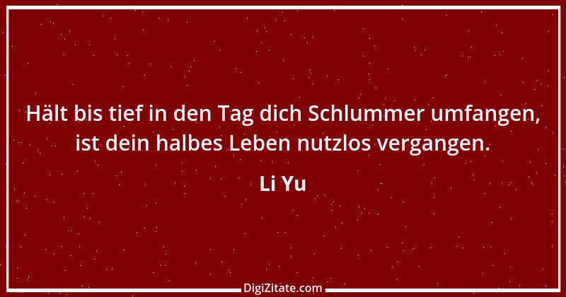 Zitat von Li Yu 1