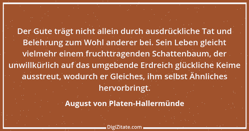 Zitat von August von Platen-Hallermünde 85