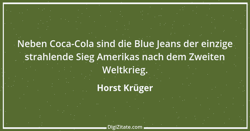 Zitat von Horst Krüger 1