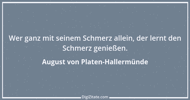 Zitat von August von Platen-Hallermünde 87