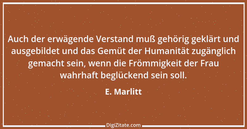 Zitat von E. Marlitt 6