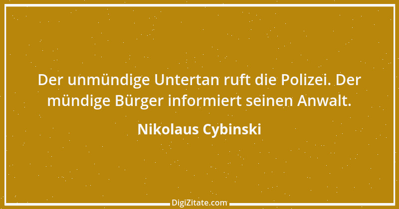 Zitat von Nikolaus Cybinski 45