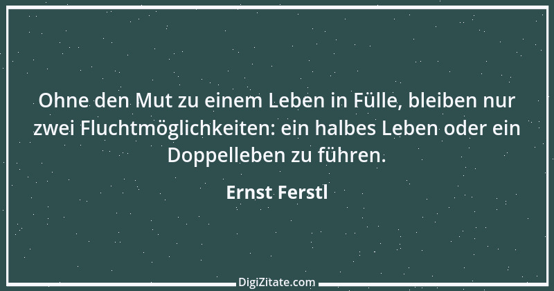 Zitat von Ernst Ferstl 1580