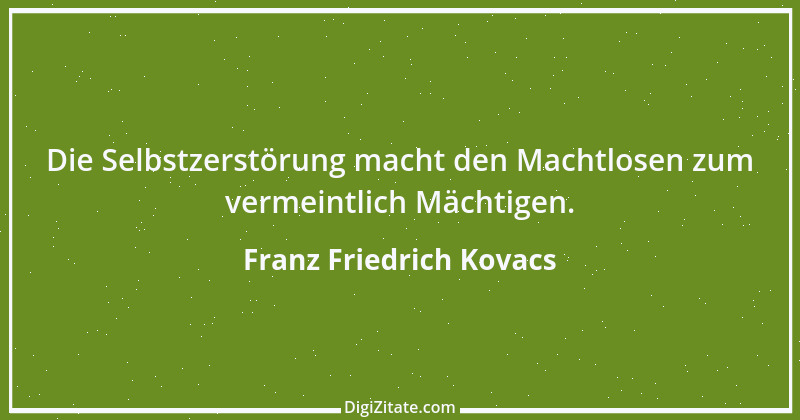 Zitat von Franz Friedrich Kovacs 132