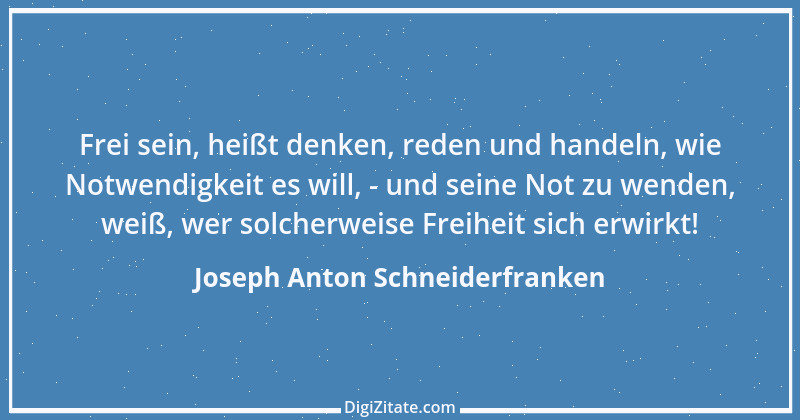 Zitat von Joseph Anton Schneiderfranken 6